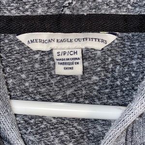 AE grey acid wash hoodie